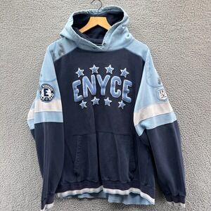 Vintage ENYCE Hoodie Mens XL Heavyweight Embroidered Sweatshirt